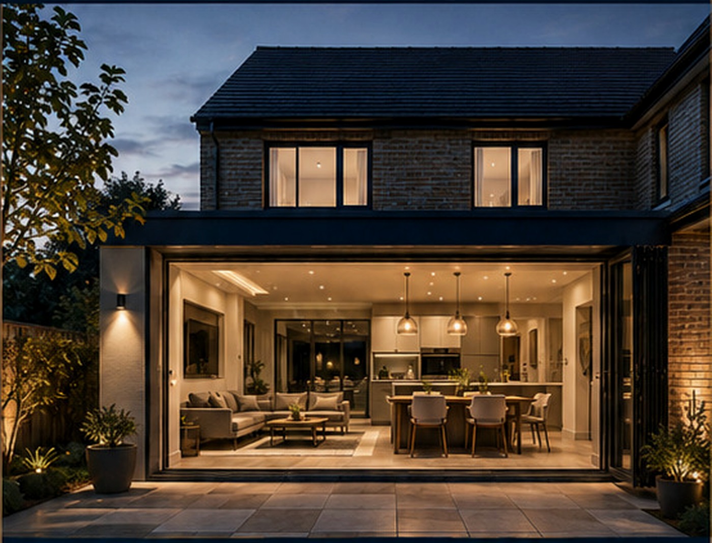 Premium refurbished family home with an open-plan rear extension